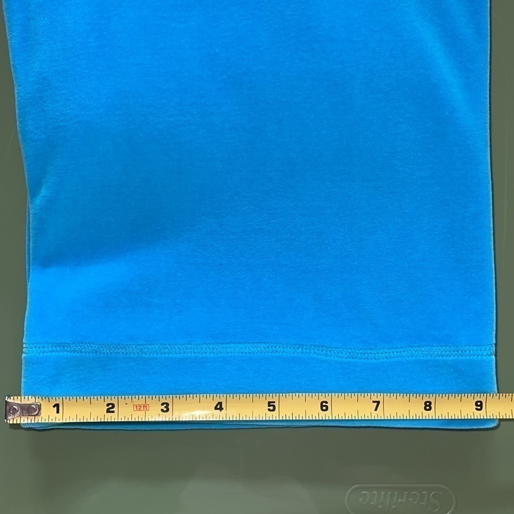 Saks Fifth Ave. Real Clothes Aqua Blue Velour High Waisted Pants Sz. S - Picture 15 of 17